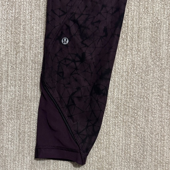Lululemon Inspire Tight Full-On Luxtreme Mesh Star Crushed Black Cherry Size 8 - Picture 9 of 11